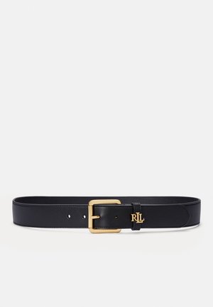 LOGO KEEPER LEATHER BELT - Cinturón - black