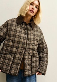 CHECKED CONTRAST TRIM QUILTED BARN  - Veste mi-saison - brown pattern