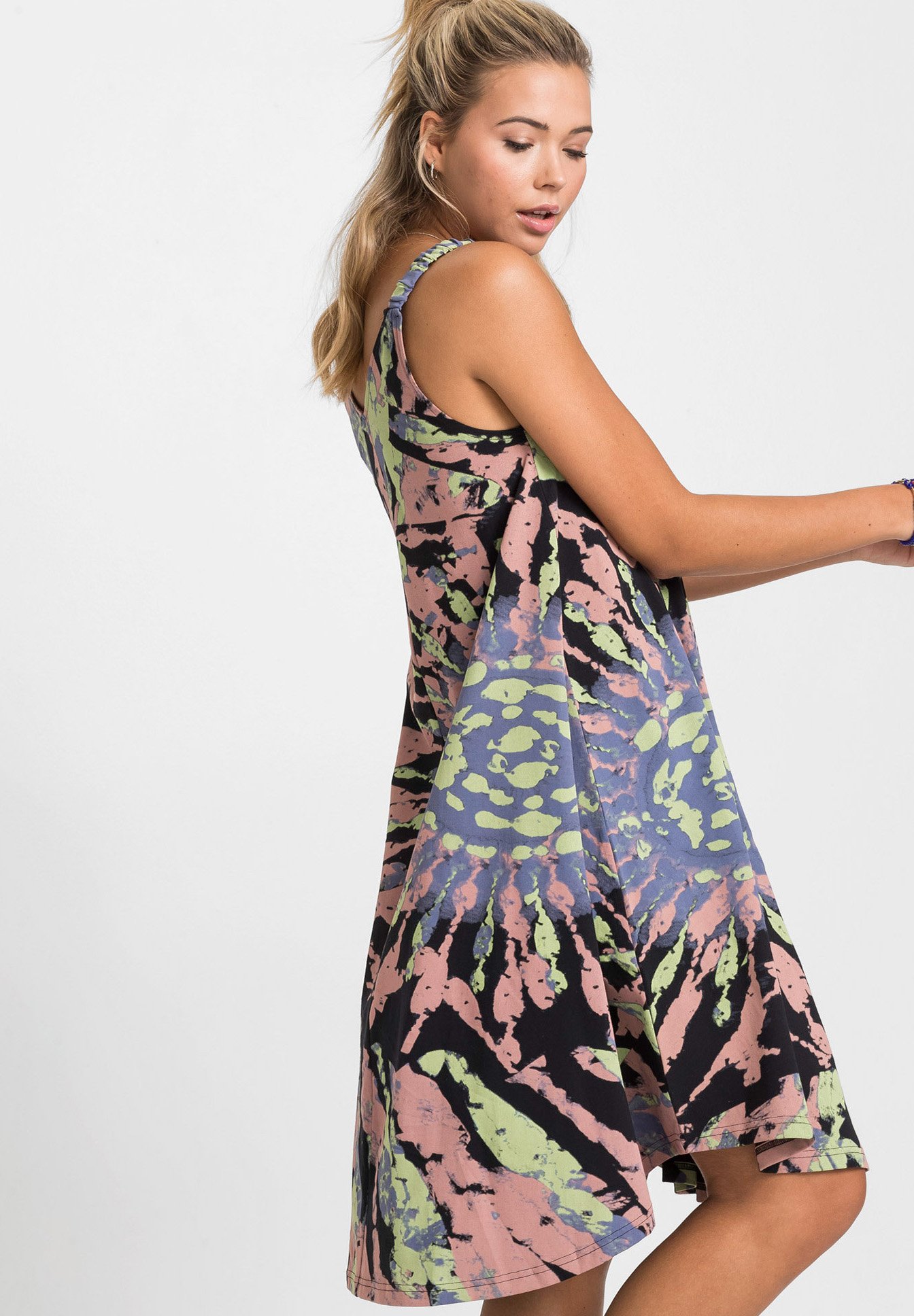 bonprix Vestito di maglina - schwarz/multicolore - Zalando