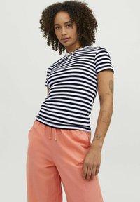 JJXX JXGIGI STR SS STRIPE JRS SN - Marškinėliai su spaudiniu - bright white