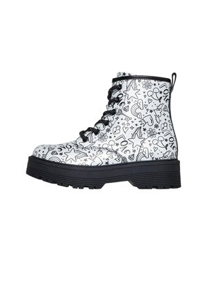 Skechers GRAVLEN HI - Gležnjače s vezicama - silver/black