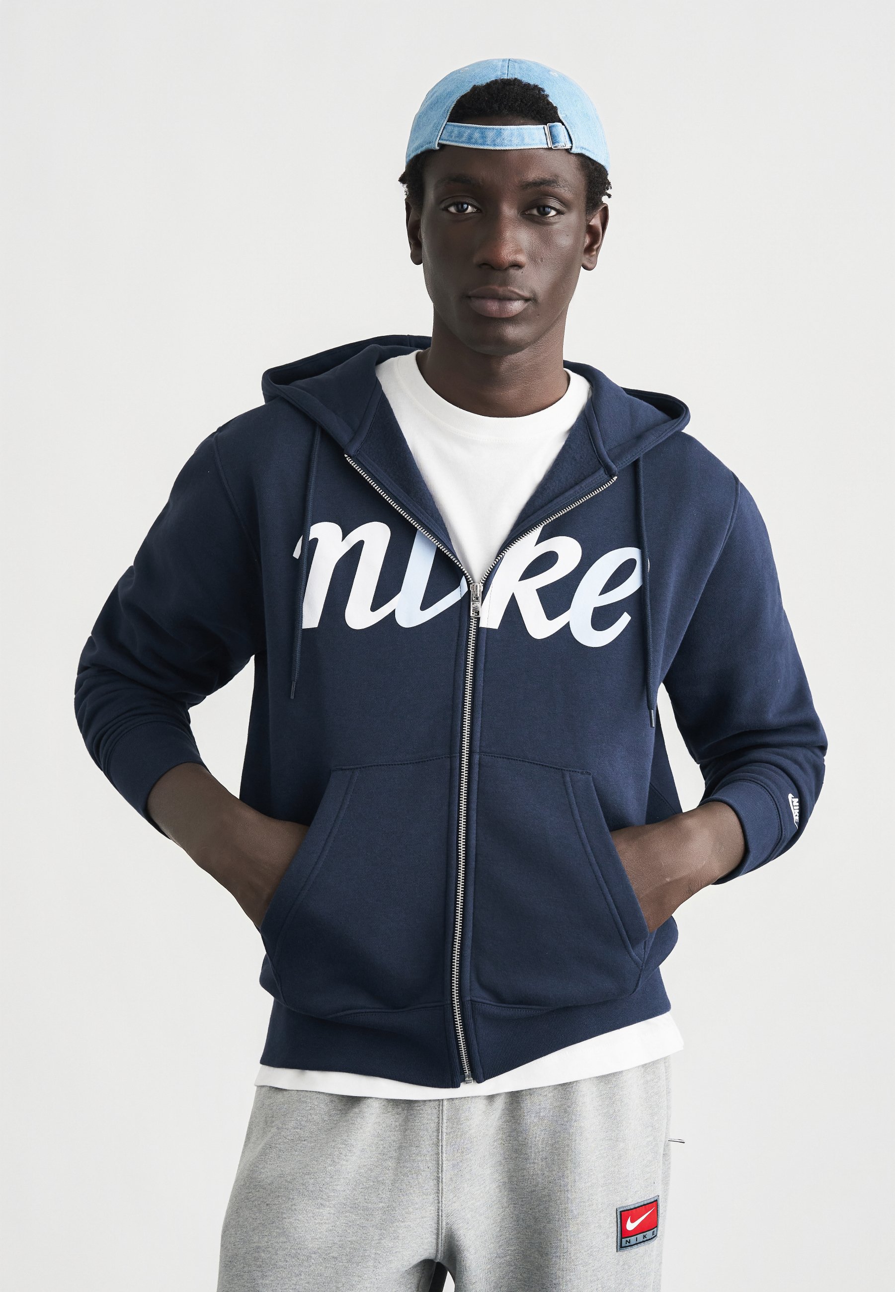 red white and blue hoodie nike