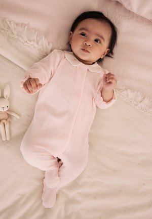 Next, VELOUR BABY SLEEPSUIT - Overal na spanie - pink collar