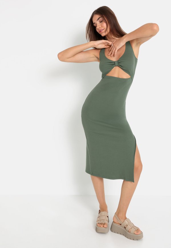 LSCN BY LASCANA MIDI DRESS - Beach accessory - khaki