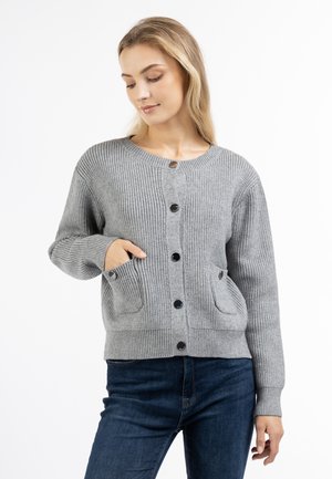 DreiMaster, DREIMASTER STRICKJACKE MIT KNÖPFEN - Cardigan - grau melange