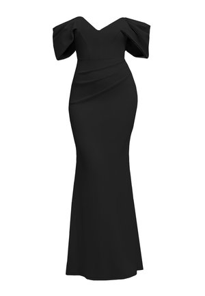 Goddiva, OFF THE SHOULDER DRAPED SLEEVE - Gallakjole - black