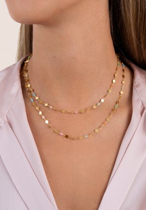 Singularu LONG CRYSTALS SUN - Necklace - gold-coloured