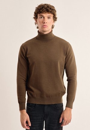 CUELLO ALTO - Jersey de punto - marrón