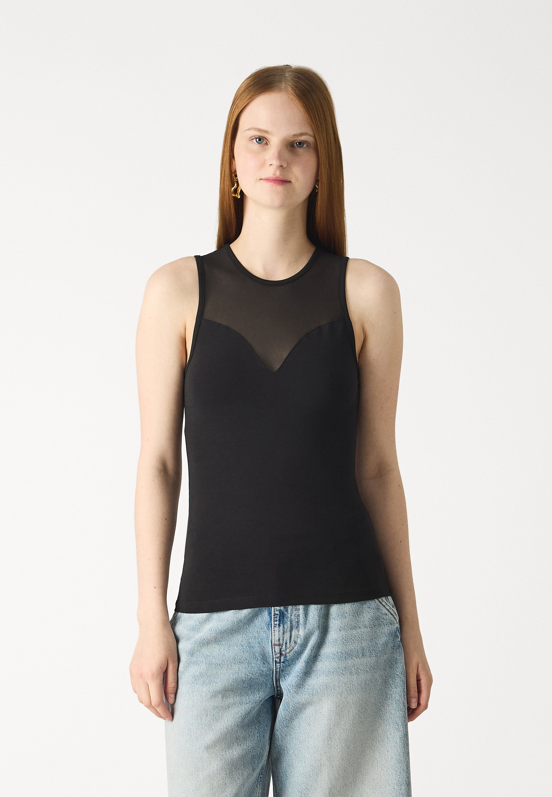 Jupe Denim Noisy May Pour Femme - Midi Avec Fente Avant - 99% Coton - Taille Moyenne