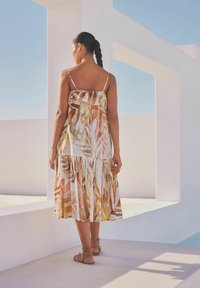 Next FRILL SUMMER MIDI REGULAR FIT - Kasdienė suknelė - white pink floral