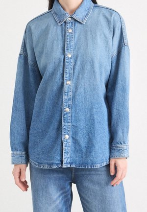 Button-down blouse - dark-blue denim