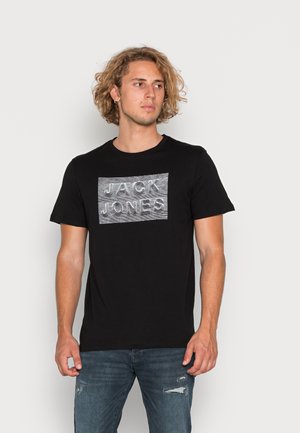 JJFOAM TEE CREW NECK - Printtipaita - black