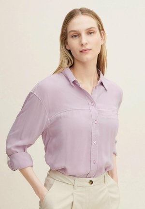 Button-down blouse - iris flower
