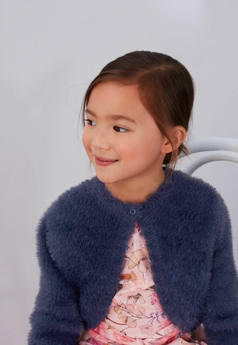 Next SPARKLE FLUFFY SHRUG Cardigan blue Zalando.de