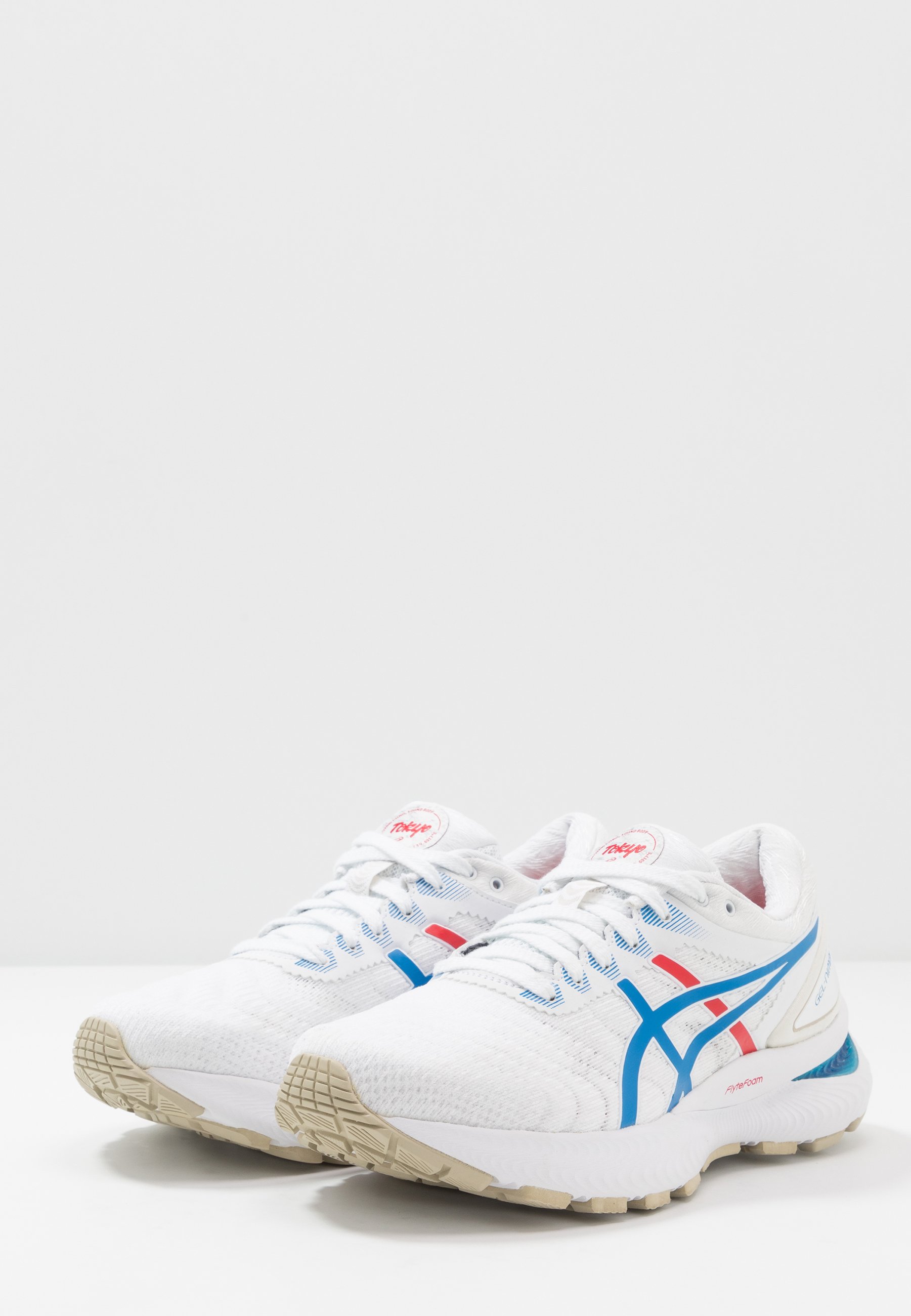 GEL-NIMBUS 22 RETRO TOKYO - Zapatillas de running neutras - white/electric blue GEL-NIMBUS 22 RETRO TOKYO - Zapatillas de running neutras - white/electric blue