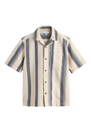 Next, REGULAR FIT - TEXTURED STRIPE SHORT SLEEVE - Camisa - monochrome