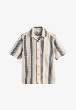 Next, REGULAR FIT - TEXTURED STRIPE SHORT SLEEVE - Overhemd - monochrome