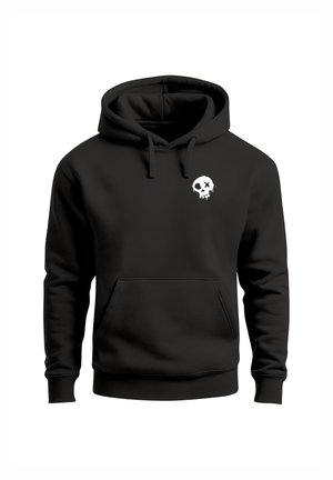 Neverless, HERREN HOODIE MIT SKULL-LOGOPRINT - REGULAR FIT NEVERLESS® - Hoodie - schwarz