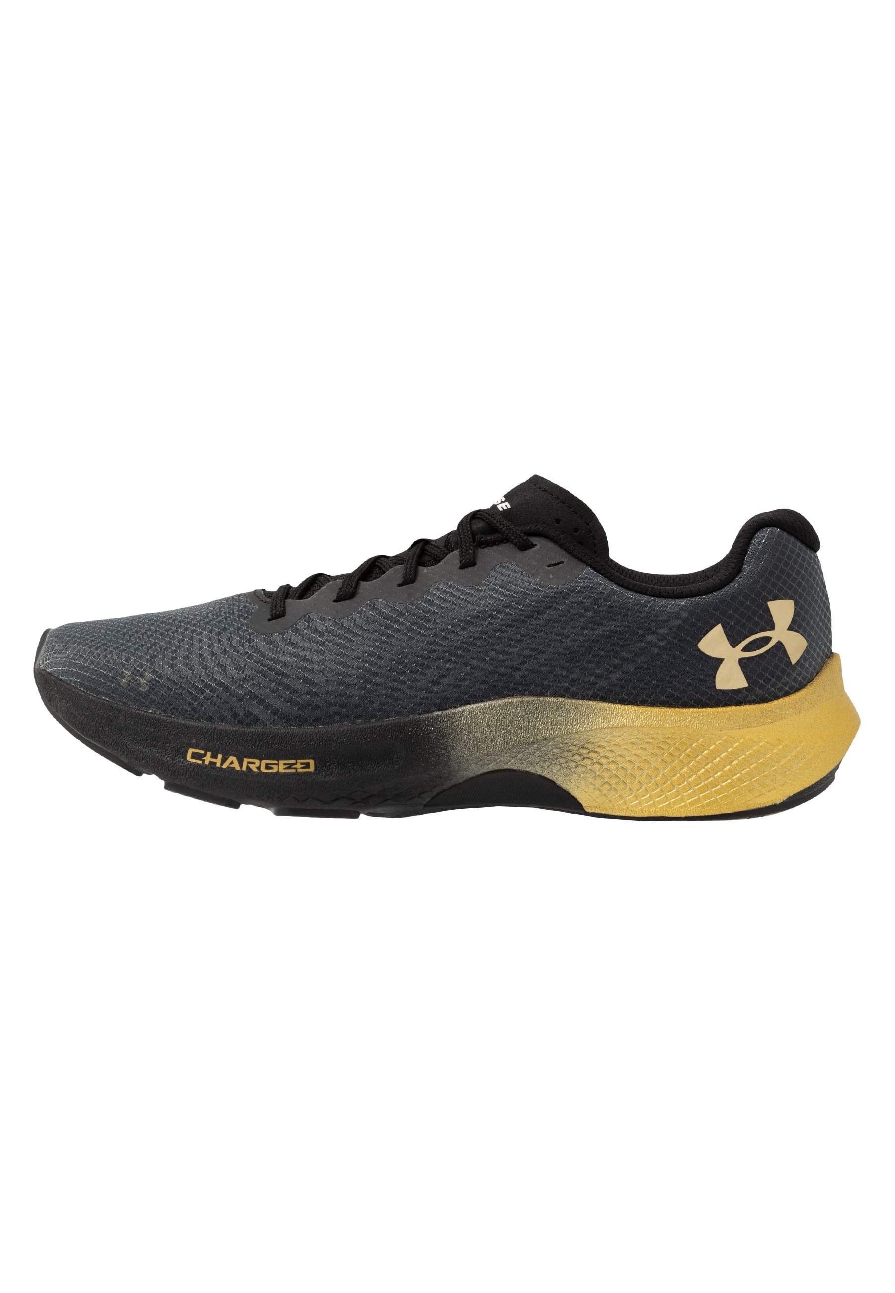under armour gold and black shoes
