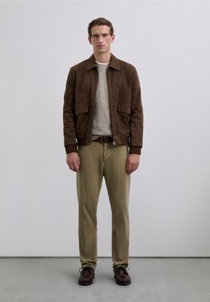Scalpers SELVEDGE - Jean droit - khaki