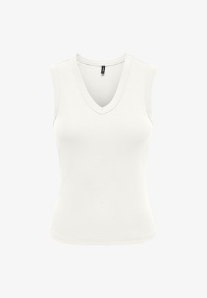 ONLY, ONLRILEY S/L V NECK TOP CS JRS - Débardeur - cloud dancer