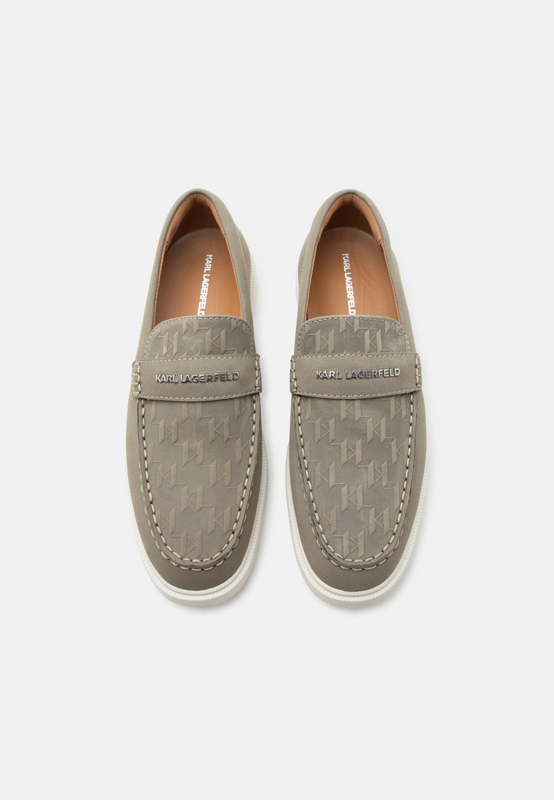 Karl Lagerfeld Men’s Tan Suede Slip-On Loafers with Textured Vamp KARL LAGERFELD PARIS Achille Penny Loafer (Men) | Nordstromrack main image 2