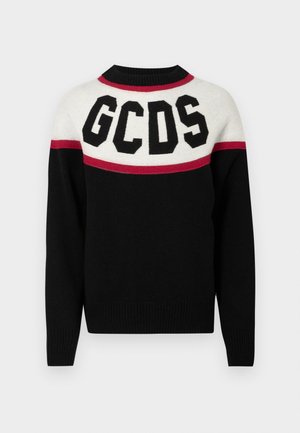STRIPES LOGO SWEATER - Džemperis - black