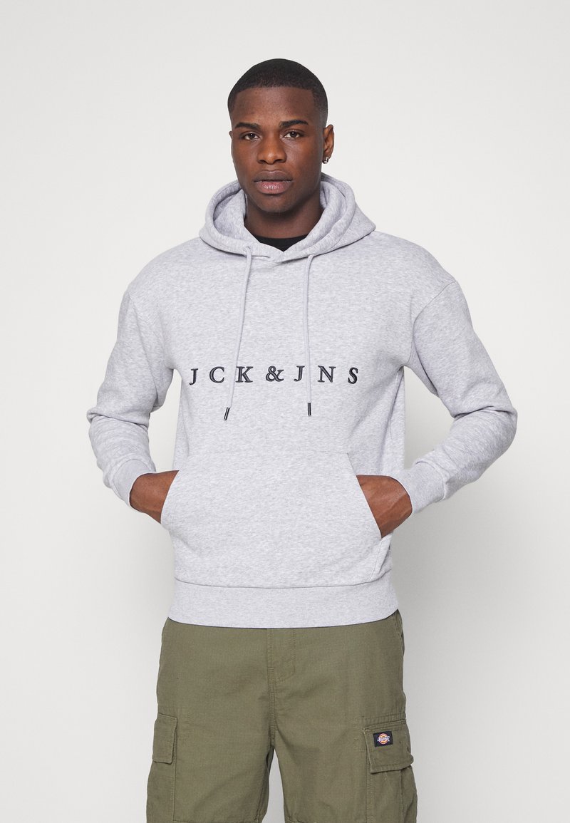 Jack & Jones STATE HOOD - Camisola - light grey melange