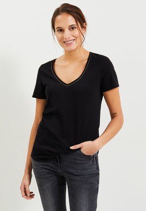 COL V - T-shirt basique - noir
