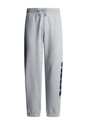 Helehallid dressipüksid elastsete mansettide ja vöökohaga, nööriga, tumesinise vertikaalse "NAUTEX" tekstiga paremal säärel.