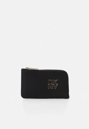 DKNY BUSHWICK ZIP CARD HOLDER - Portefeuille - black/gold-coloured