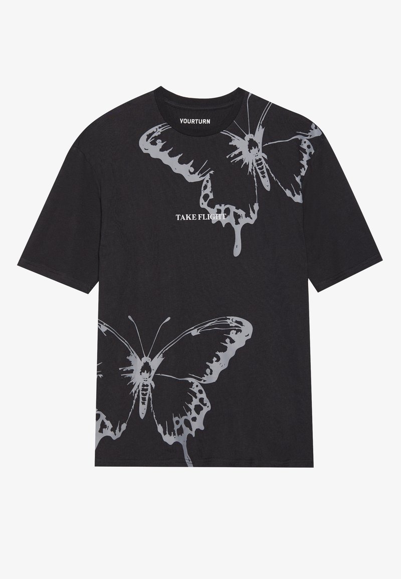 YOURTURN T-shirt print zwart YOURTURN T-shirt print zwart