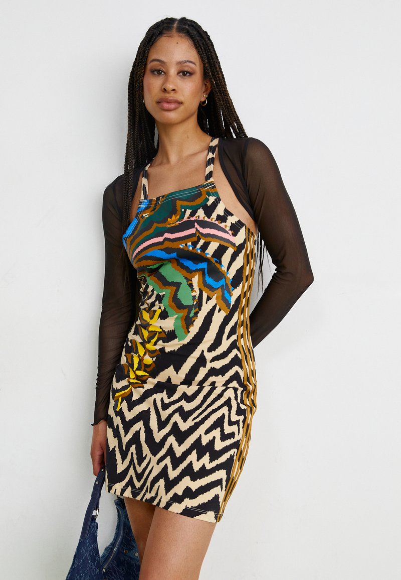 knee length dresses for ladies Farm Rio Pipa Stripes Midi Dress