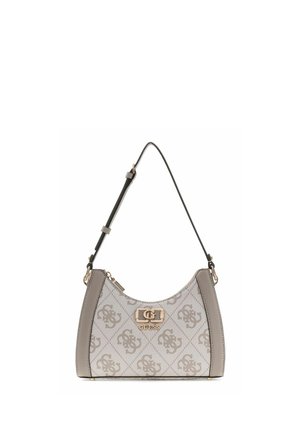 KARNILLA LOGO SHOULDER - Handtas - dark taupe logo