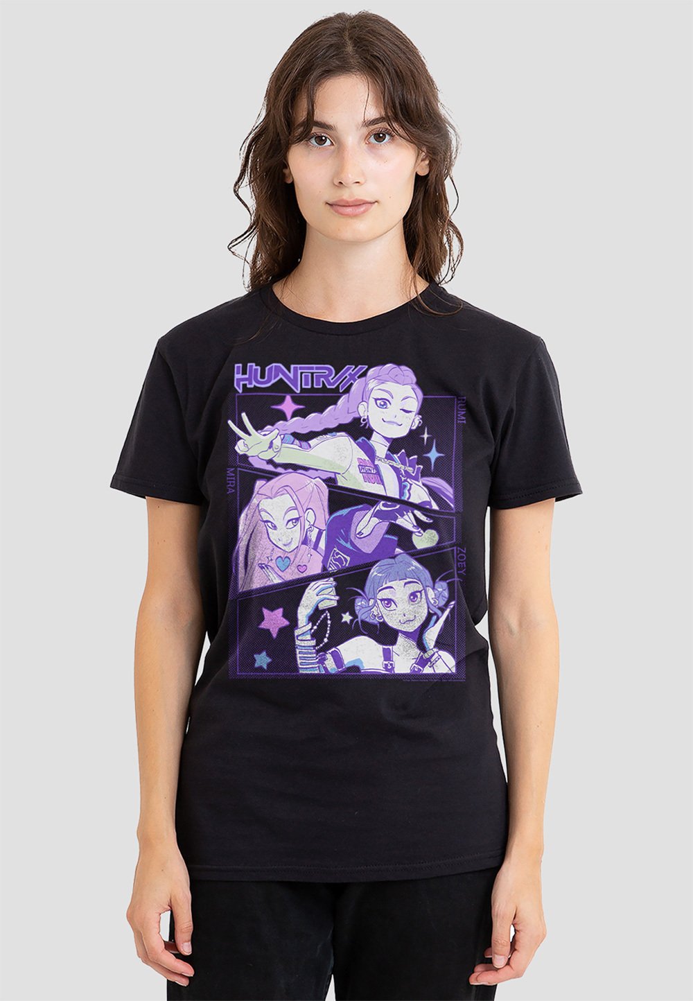 NETFLIX K-POP DEMON HUNTERS - ANIME HUNTRIX HUNTR/X - Print T NETFLIX K-POP DEMON HUNTERS - ANIME HUNTRIX HUNTR/X - Print T