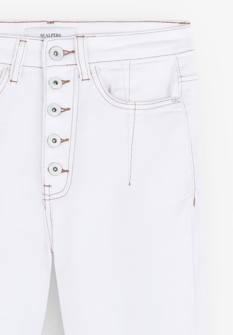 Scalpers Jeans Zampa Alla Caviglia Scalpers Jeans Slim Fit White