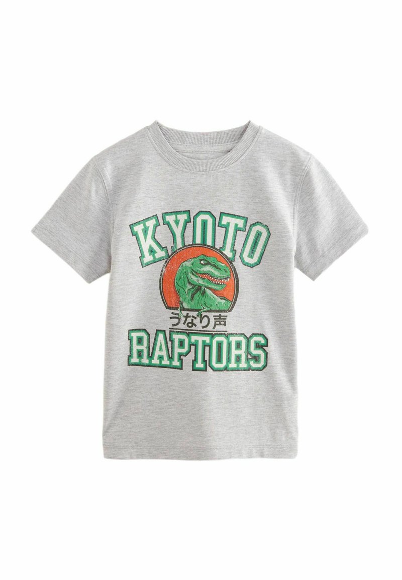 Next SHORT SLEEVE GRAPHIC  REGULAR FIT - Camiseta estampada - grey raptors