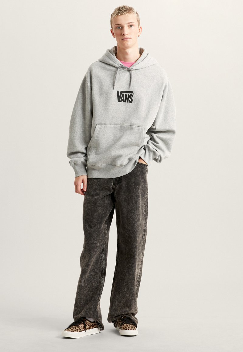 Vans STRETCH LOGO - Mikina s kapucí - dark grey