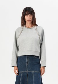 Pinko MINESTRA PATCH RICAMATO - Sweatshirt - grigio pioggerella