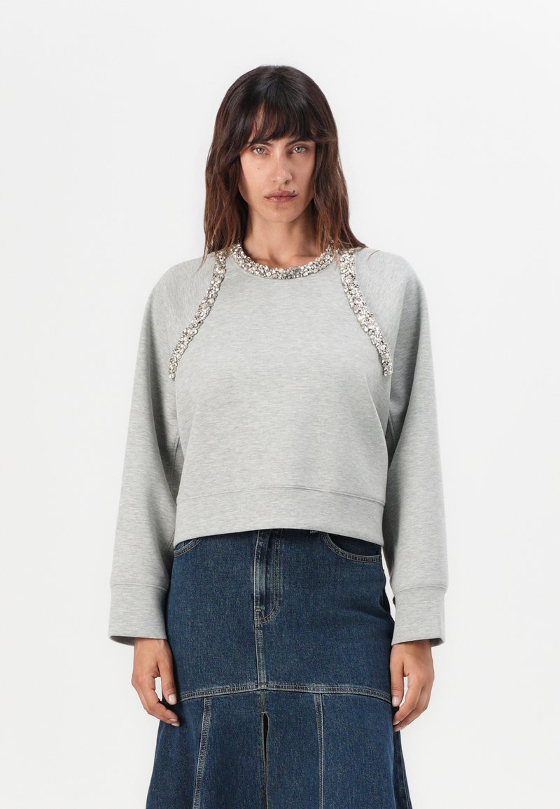 Pinko MINESTRA PATCH RICAMATO - Sweatshirt - grigio pioggerella