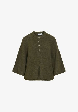 VILA, KNITTED CARDIGAN VIBOWS 3/4 SLEEVED - Strickjacke - forest night