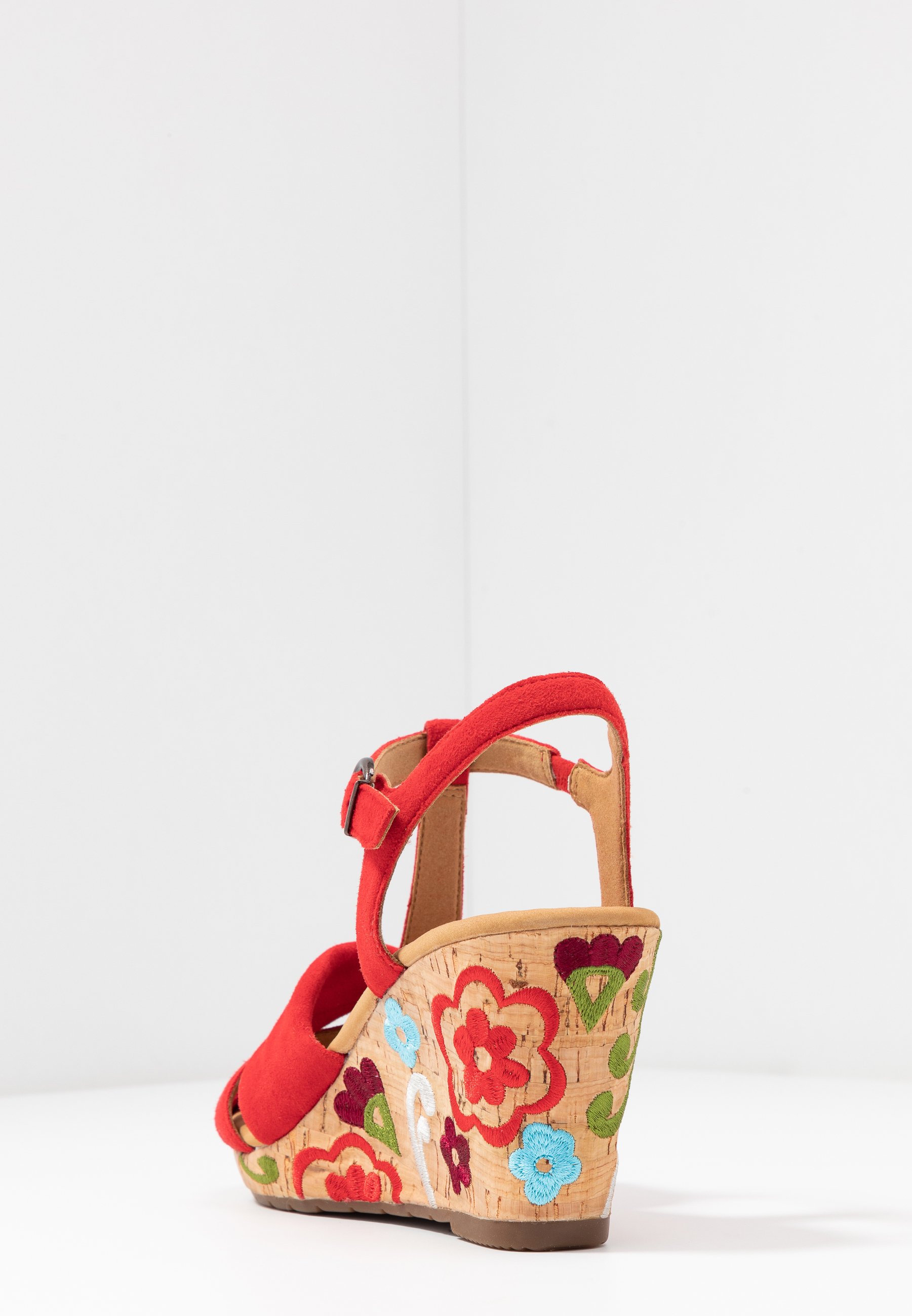 Gabor Comfort Sandalen met sleehak - flame/Rood - Zalando.nl