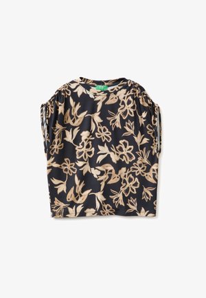 United Colors of Benetton, T-shirt con stampa - black