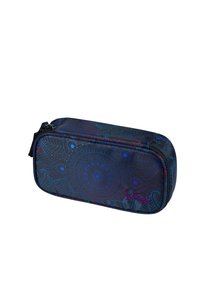 Peračník na zip v černé barvě s propracovaným modro-fialovým mandalovým vzorem. Vyrobeno z odolné tkaniny s hladkým povrchem. Kompaktní design.
