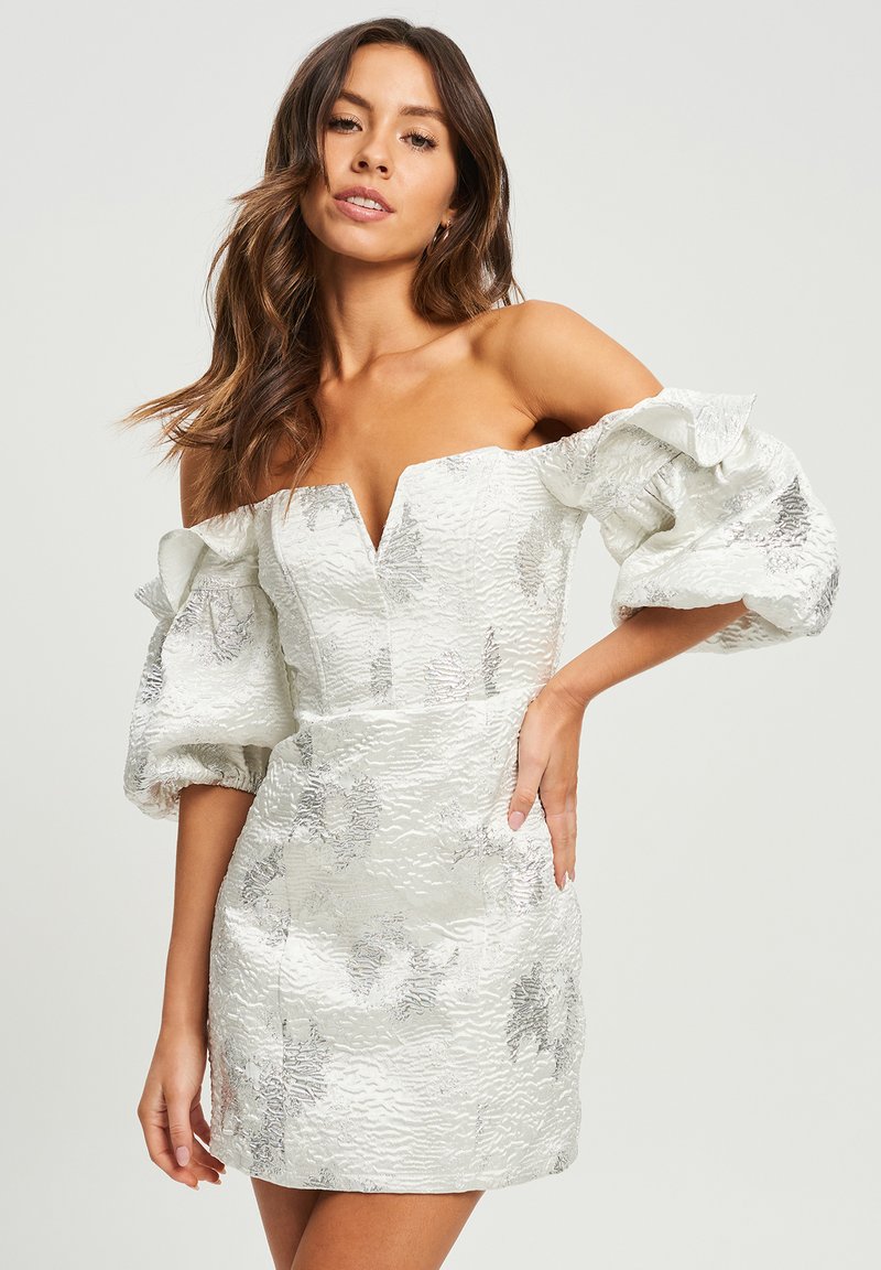 BWLDR KRISTA Robe de soirée white jacquard/blanc ZALANDO.FR