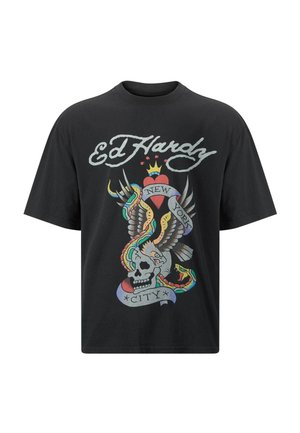 Ed Hardy, T-shirt print - black