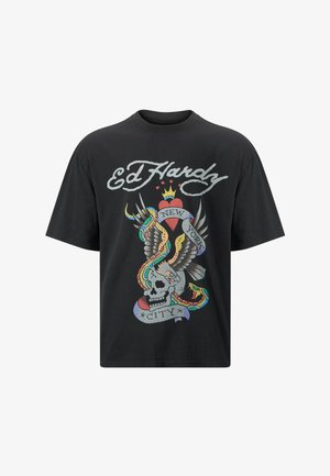 Ed Hardy, T-shirt print - black