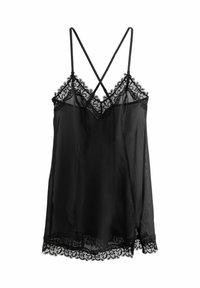 Next EMBROIDERED SLIP - REGULAR FIT - Camicia da notte - black