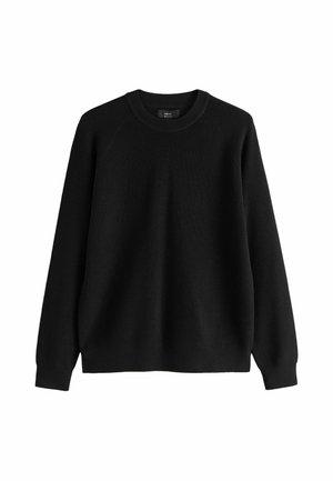 Next, REGULAR FIT - ESSENTIAL TEXTURED KNITTED JUMPER - Striktrøje - black