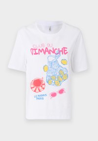 ONLSTACEY BOX  - T-shirt imprimé - bright white